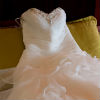 front of the bride's dress